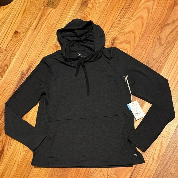 NWT Free Fly Women’s Bamboo Flex Hoodie in Heather Black; Size Small - Picture 2 of 6